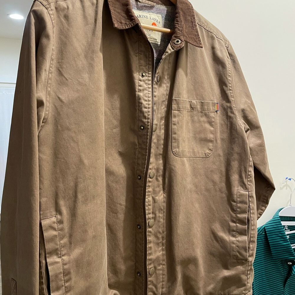 Marine Layer Tan Wax Jacket